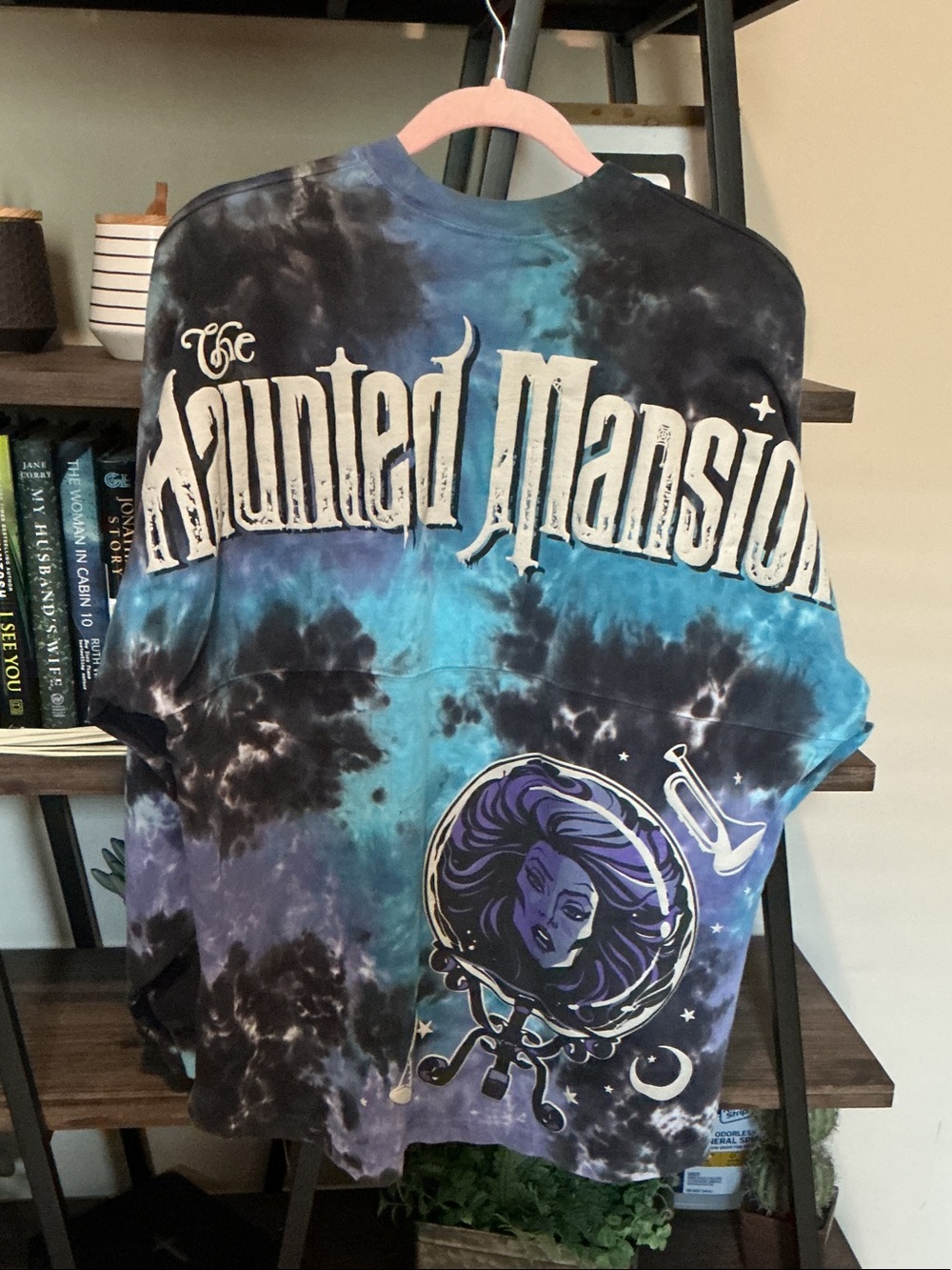 The Haunted Mansion Spirit Jersey Tie-Dye Graphic Tee - Blue & Black Size M